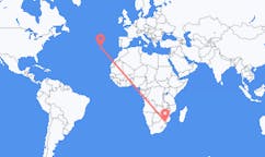 Flyreiser fra Skukuza, Sør-Afrika til Santa Maria, Portugal