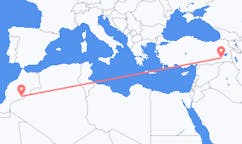 モロッコのザゴラから、トルコのシイルトまでのフライト