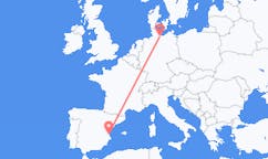 Flyg från Valencia, Spanien till Lübeck, Tyskland
