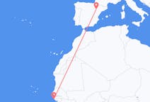 Voos de Cap Skiring, Senegal para Saragoça, Espanha