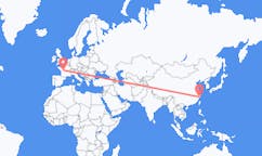 Flyg från Wenzhou, Kina till Poitiers, Frankrike