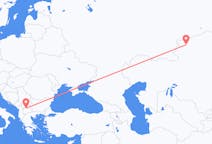 Flyreiser fra Kostanaj, til Skopje
