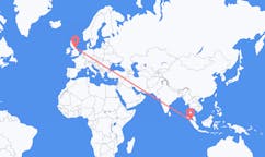 Flyrejser fra Siborong-Borong, Indonesien til Durham, England