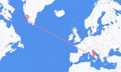出发地 意大利那不勒斯目的地 格陵兰帕缪特的航班