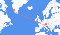 出发地 意大利威尼斯目的地 格陵兰帕缪特的航班