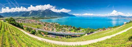 Photo of Castle Chillon one of the most visited castle in Montreux, Switzerland attracts more than 300,000 visitors every year.