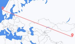 Flyrejser fra Zhengzhou, Kina til Sandane, Norge