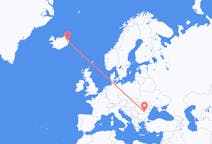 出发地 冰岛埃伊尔斯塔济目的地 罗马尼亚布加勒斯特的航班