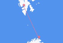 Flyg från Svalbard, Svalbard och Jan Mayen till Berlevåg, Norge