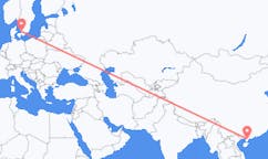 Lennot Zhanjiangista, Kiina Angelholmiin, Ruotsi
