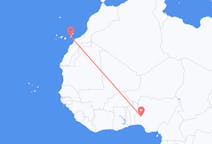 Vluchten van Ilorin, Nigeria naar Ajuy, Spanje
