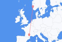 Loty z Stavanger, Norwegia do Carcassonne, Francja