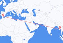 Flyg från Rangoon till Malaga