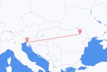 Vols de Trieste pour Iași