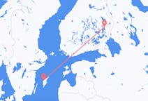 Lennot Visbystä, Ruotsi Joensuuhun, Suomi