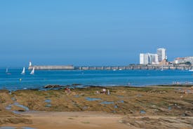 photo of beach of Les Sables d'Olonne, commune in the Vendée department in the Pays de la Loire region in western France.