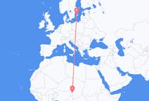 Flyreiser fra N Djamena, til Visby