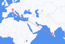 Flyreiser fra Thiruvananthapuram, til Genova
