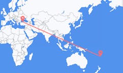 出发地 斐济坎達武島目的地 土耳其宗古尔达克的航班