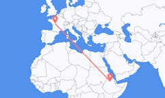 Flüge von Lalibela, Äthiopien nach Poitiers, Frankreich