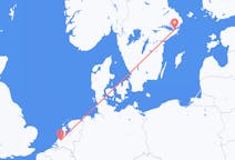Vluchten van Stockholm, Zweden naar Rotterdam, Nederland