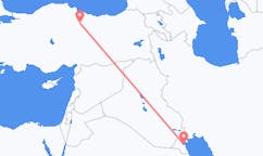 Lennot Kuwait Citystä, Kuwait Tokatille, Turkki