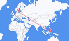 Flyreiser fra Manado, Indonesia til Kalmar, Sverige