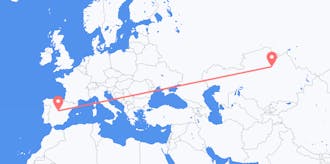 Vluchten van Kazachstan naar Spanje