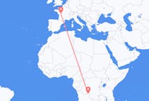 Flyg från Dundo, Angola till Poitiers, Frankrike