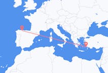 Flyrejser fra Santiago del Monte, Spanien til Kos, Grækenland