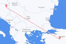 Lennot Tuzlasta, Bosnia ja Hertsegovina Kütahyaan, Turkki