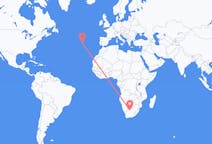 Flyrejser fra Dingleton, Sydafrika til Terceira, Portugal