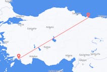 Lennot Ordusta, Turkki Dalamanille, Turkki