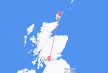 Lennot Glasgowsta, Skotlanti Kirkwalliin, Skotlanti