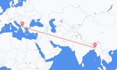 Flyreiser fra Aizawl, India til Ohrid, Nord-Makedonia