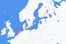 Lennot Savonlinnasta, Suomi Amsterdamiin, Alankomaat