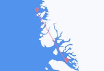 Lennot Upernavikista, Grönlanti Uummannaqiin, Grönlanti