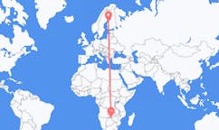 Flyrejser fra Livingstone, Zambia til Karleby, Finland