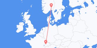 Flyreiser fra Sveits til Norge