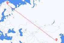 Lennot Yueyangista, Kiina Ivaloon, Suomi