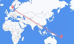 Flyreiser fra Port Vila, Vanuatu til Örebro, Sverige