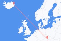 Lennot Egilsstaðirista, Islanti Wieniin, Itävalta