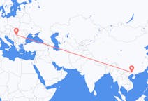 Flug frá Nanning, Kína til Timișoara, Rúmeníu