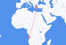 Flyrejser fra Catumbela, Angola til Sitia, Grækenland