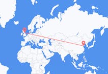 Lennot Qingdaosta, Kiina Durhamiin, Englanti