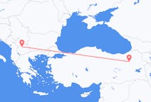 Vluchten van Skopje naar Erzurum