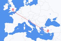 Lennot Antalyasta, Turkki Southamptoniin, Englanti