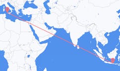 Flyreiser fra Banyuwangi, Indonesia til Trapani, Italia
