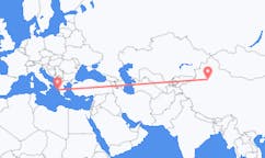 Flyrejser fra Korla, Kina til Kefallinia, Grækenland