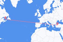 Flyg från Les Îles-de-la-Madeleine, Quebec, Kanada till Eskişehir, Turkiet